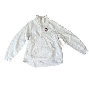 NWT Lululemon UConn Scuba Oversized Funnel-Neck Half Zip sweatshirt XL XXL gray